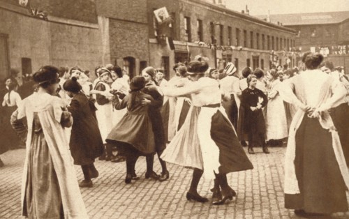Dancing celebrates the end of war, 1918 (1935). Artist: Unknown.