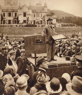 An auction for charity at Balmoral, 1930s (1935). Artist: Unknown.