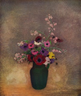 'Fleurs Dans Un Vase Vert', c1910. Artist: Odilon Redon.
