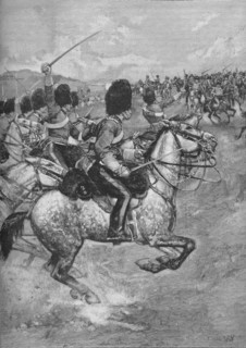 Charge of the Heavy Brigade at the Battle of Balaclava, 1854 (1906).  Artist: Unknown.