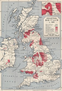 Map of industrial Britain in 1881, 1906. Artist: Unknown.