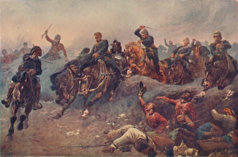 'British Artillery Entering the Enemy's Lines at Tel-el-Kebir, Egypt, 1882', 1883 (1906). Artist: Unknown.