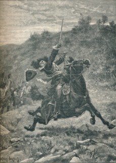 Last charge of Viscount Dundee at the Battle of Killiecrankie, Scotland, 1689 (1905). Artist: Stanley Berkeley.