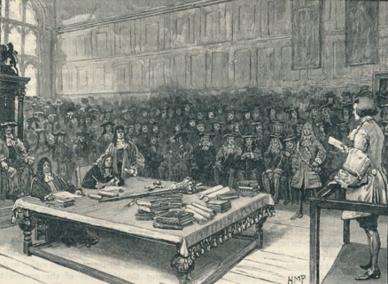 Captain Kidd before the Bar of the House of Commons, 1700 (1905). Artist: Unknown.