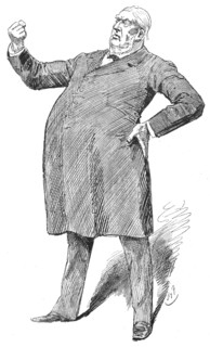 Sir William Harcourt in a fulminating moment, 1890s (1906). Artist: Unknown.