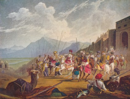 'A Ruling Prince of Western India with his Vassals', 1908. Artist: Unknown.