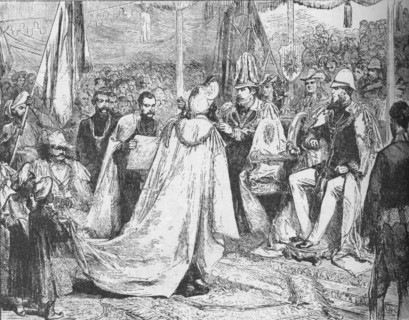 The Prince of Wales presiding at a Grand Chapter of the Star of India at Calcutta, 1875 (1908). Artist: Unknown.