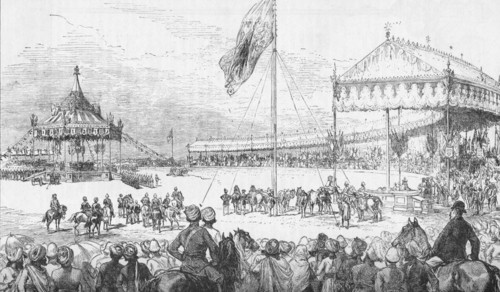 The Imperial Durbar at Delhi, India, on 1 January 1877 (1908).  Artist: Unknown.