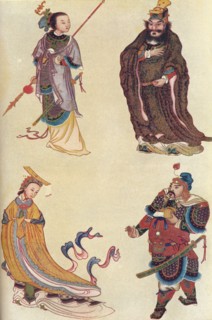 Four famous figures in Chinese history, 1907. Artist: Unknown.