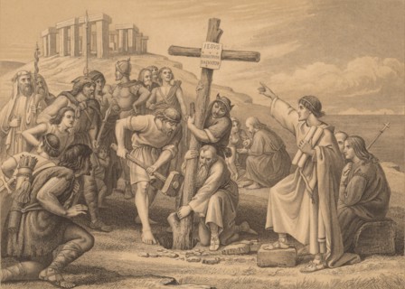 'The First Preaching of Christianity in Britain', c1900. Artist: John Easton.