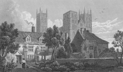 'Canterbury Cathedral. Kent', c1831. Artist: Henry Adlard.