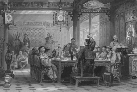 'Dinner Party at a Mandarin's House', 1843. Artist: G Paterson.
