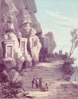 'Assyrian Sculpture at the Nahr El Kelb or Dog River', c19th century. Creator: Unknown.