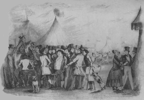 'Pilgrims of Hampton Races', c1839.  Artist: Pierce Egan the Elder.