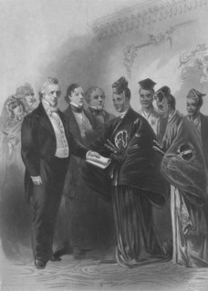 'The President and the Japanese Embassy', c1869.  Artist: Augustus Robin.