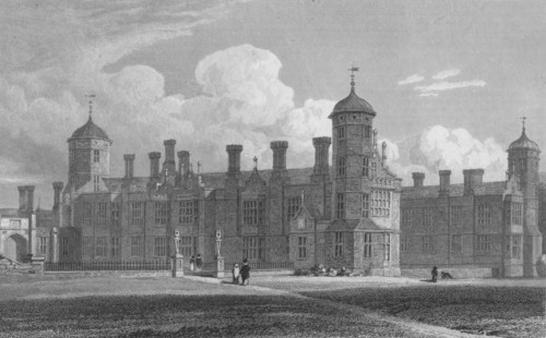 'Cobham Hall, (North West View) Kent', 1823. Artist: W Wallis.