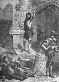 'The Great Plague: the Maniac Pronouncing the Doom of London', 1665-1666 (1905).  Artist: AB Frost.