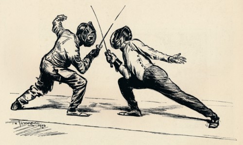 'Fencers', 1900. Artist: Frederick Henry Townsend.