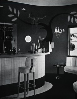 'The Bar in Mr. and Mrs. Joe Penner's house, Beverly Hills, California', c1939. Artist: Stuart O'Brien.
