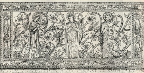 'White Memorial Altar Cloth, Parish Church, Cheddleton', c1891. Artist: Gerald Callcott Horsley.