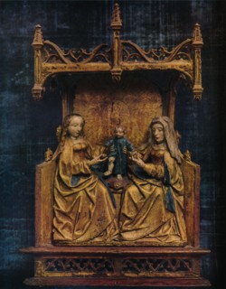 'The Virgin and St. Anne Teaching The Infant Saviour To Walk', c1470. Artist: Unknown.