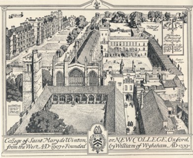 'New College, Oxford', c1905. Artist: Edmund Hort New.
