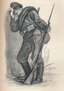 'Drawing for a War Fund Poster', c1914. Artist: Leonid Osipovich Pasternak.