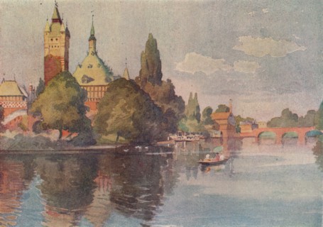'The Shakespeare Memorial Theatre, Stratford On Avon', c1905. Artist: Buddig Anwylini Pughe.