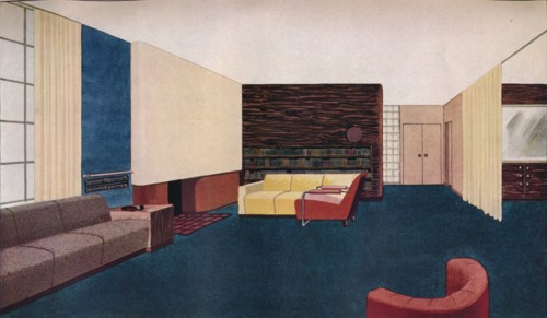 'Design for a Living Room', c1937. Artist: Gilbert Rohde.