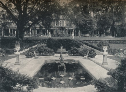 'Lily Basin and West Front; The Hill, Hampstead Heath', c1900. Creator: Unknown.