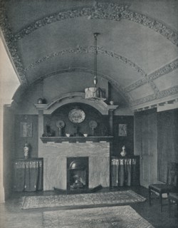 'End of a Barrel-Ceilinged Dining Room', c1910.