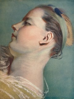 'Tete Penchee', c1752. Artist: Maurice-Quentin de La Tour.