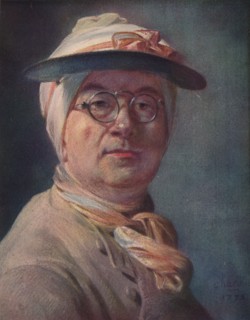 'Self-portrait wearing Glasses', 1775. Artist: Jean-Simeon Chardin.