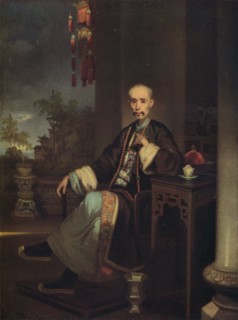 'How Qua, Head of the Hong Merchants in Canton', c1830. Artist: George Chinnery.