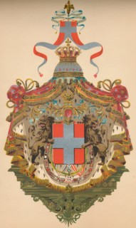 Coat of arms of the Kingdom of Italy, c1933. Artist: Whitehead, Morris & Co Ltd.