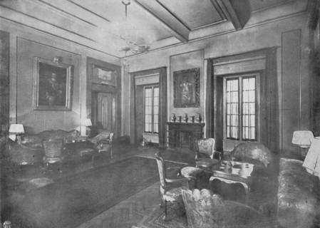 Reception room for the visit of King Victor Emmanuel III and Queen Elena of Italy to Cairo, c1933.  Artist: Unknown.