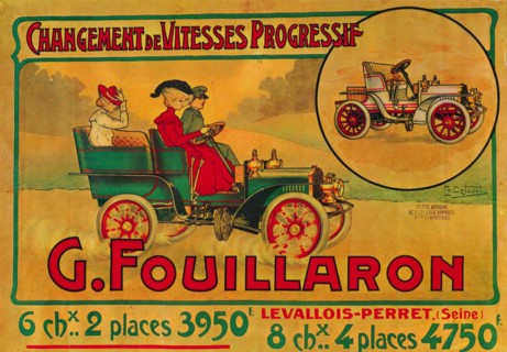 Advertisement for Fouillaron cars, c1900s. Artist: Unknown.