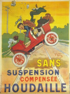 Advertisement for Houdaille car suspension, c1900. Artist: Unknown.