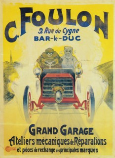 Advertisement for C Foulon's Garage, Bar-le-Duc, France, c1900. Artist: Unknown.