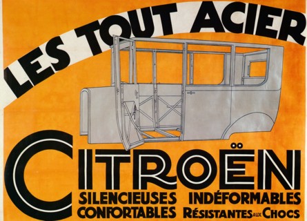 Advertisement for all-steel Citroen cars, c1924. Artist: Unknown.