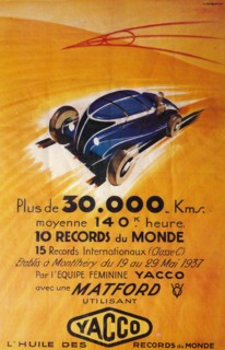 Advertisement for Yacco motor oil, c1937. Artist: Unknown.