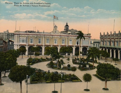 Plaza de Armas and Presidential Palace, Havana, Cuba, c1920.  Artist: Unknown.