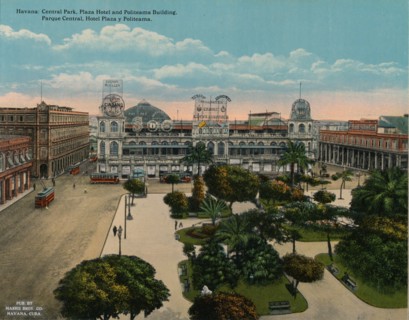 Central Park, Plaza Hotel and Politeama Building, Havana, Cuba, c1920. Artist: Unknown.