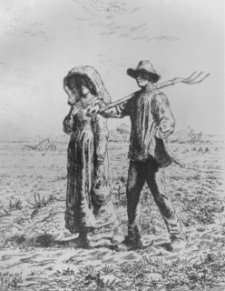 'Le Départ Por Le Travail', 1863. Artist: Jean Francois Millet.