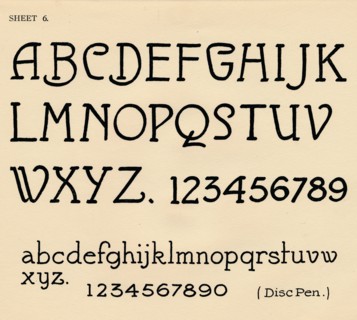 Sheet 6, from a portfolio of alphabets, 1929. Artist: Unknown.
