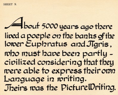 Sheet 9, from a portfolio of alphabets, 1929. Artist: Unknown.