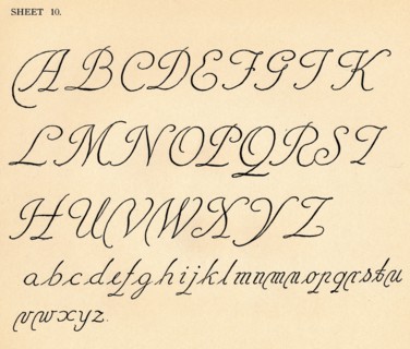 Sheet 10, from a portfolio of alphabets, 1929. Artist: Unknown.