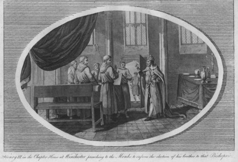 Henry III in the Chapter House at Winchester Cathedral, 1250 (1793). Artist: Unknown.