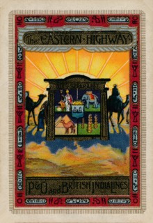 The reverse of a playing card produced for P&O and British India Lines, 1925. Artist: Unknown.