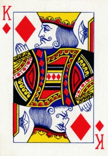 King of Diamonds from a deck of Goodall & Son Ltd. playing cards, c1940. Artist: Unknown.